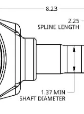 Spidertrax 35 Spline Ultimate 300M Stub Shaft                                     - AXLLSKUM - Image 2