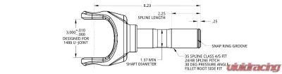 Spidertrax 35 Spline Ultimate 300M Stub Shaft - AXLLSKUM