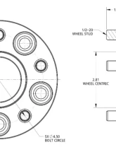 Spidertrax Offroad 1.25 inch Thick Wheel Spacers Jeep Wrangler 87-01                                     - WHS002 - Image 2