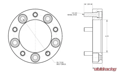 Spidertrax Offroad 1.25 inch Thick Wheel Spacers Jeep/Ford 66-80 - WHS003