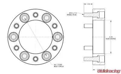 Spidertrax 1.5 inch Thick Wheel Spacers Toyota Tacoma 95-00 - WHS005
