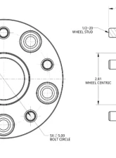 Spidertrax 1.25 inch Thick Wheel Spacers Jeep WJ                                     - WHS006 - Image 2