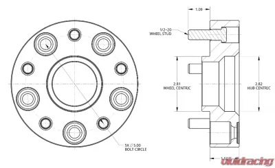 Spidertrax 1.5 inch Thick Wheel Spacers Jeep 07-19 - WHS010K