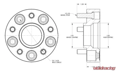Spidertrax 1.5 inch Thick Wheel Spacers Jeep 84-13 - WHS020