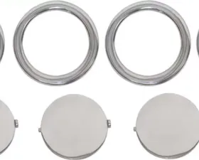 Kentrol Air Vent Assembly 8 Pieces Polished Silver for Jeep JK 2007-2010