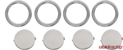 Kentrol Air Vent Assembly 8 Pieces Polished Silver for Jeep JK 2007-2010 - 30003