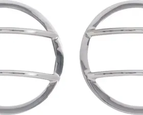 Kentrol Fog Light Cover Pair Polished Silver for Jeep JK 2007-2018
