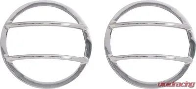 Kentrol Fog Light Cover Pair Polished Silver for Jeep JK 2007-2018 - 30014