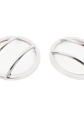 Kentrol Fog Light Cover Pair Polished Silver for Jeep JK 2007-2018                                     - 30014 - Image 2
