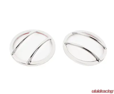 Kentrol Fog Light Cover Pair Polished Silver for Jeep JK 2007-2018 - 30014
