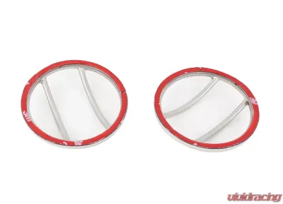 Kentrol Fog Light Cover Pair Polished Silver for Jeep JK 2007-2018 - 30014