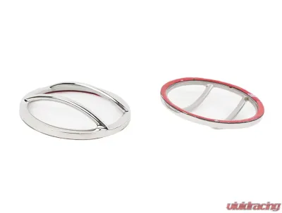 Kentrol Fog Light Cover Pair Polished Silver for Jeep JK 2007-2018 - 30014