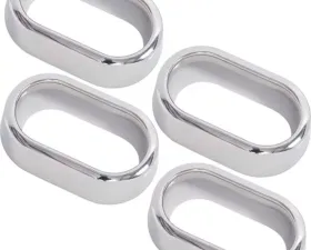 Kentrol Interior Door Handle Bezels 4 Pieces Polished Silver for Jeep JK 2007-2010