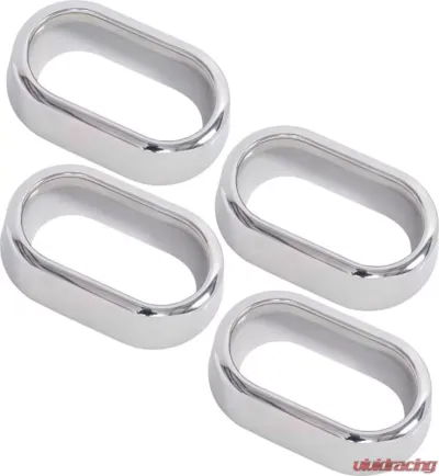 Kentrol Interior Door Handle Bezels 4 Pieces Polished Silver for Jeep JK 2007-2010 - 30015