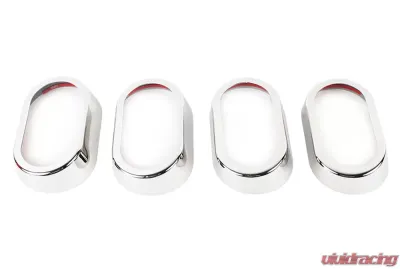 Kentrol Interior Door Handle Bezels 4 Pieces Polished Silver for Jeep JK 2007-2010 - 30015