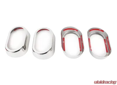 Kentrol Interior Door Handle Bezels 4 Pieces Polished Silver for Jeep JK 2007-2010 - 30015