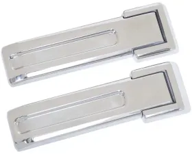 Kentrol Tailgate Hinge Overlays 4 Pieces Polished Silver for Jeep JK 2007-2018