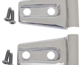 Kentrol Hood Hinge Overlays Pair Polished Silver for Jeep JK 2007-2018