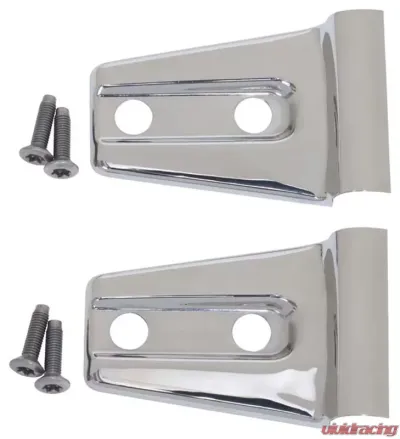 Kentrol Hood Hinge Overlays Pair Polished Silver for Jeep JK 2007-2018 - 30019