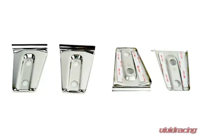 Kentrol Door Hinge Overlays 4 Pieces Polished Silver for Jeep JK 2007-2018 - 30020
