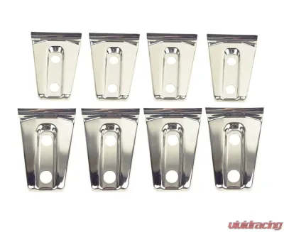 Kentrol Door Hinge Overlays 8 Pieces Polished Silver for Jeep JK 2007-2018 - 30021