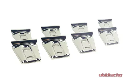 Kentrol Door Hinge Overlays 8 Pieces Polished Silver for Jeep JK 2007-2018 - 30021