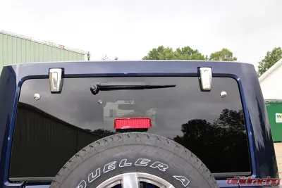 Kentrol Liftgate Button Covers Pair Polished Silver for Jeep JK 2007-2018 - 30022