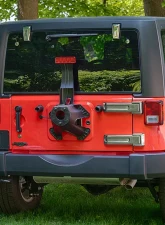 Kentrol Liftgate Button Covers Pair Polished Silver for Jeep JK 2007-2018                                     - 30022 - Image 6