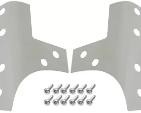 Kentrol Windshield Support Overlays Pair Polished Silver for Jeep JK 2007-2018