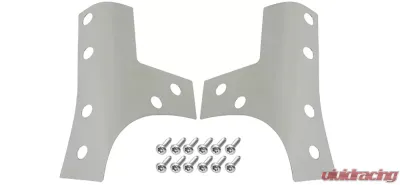 Kentrol Windshield Support Overlays Pair Polished Silver for Jeep JK 2007-2018 - 30074