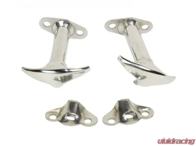 Kentrol Hood Catch Pair Polished Silver for Jeep CJ | YJ 1955-1995 - 30401
