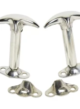 Kentrol Hood Catch Pair Polished Silver for Jeep CJ | YJ 1955-1995                                     - 30401 - Image 3
