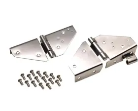 Kentrol Windshield Hinge Pair Polished Silver for Jeep CJ YJ 1976-1995