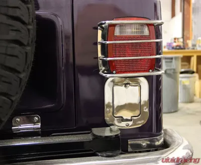 Kentrol Rear Body Guard Pair Polished Silver for Jeep CJ 1955-1986 - 30404