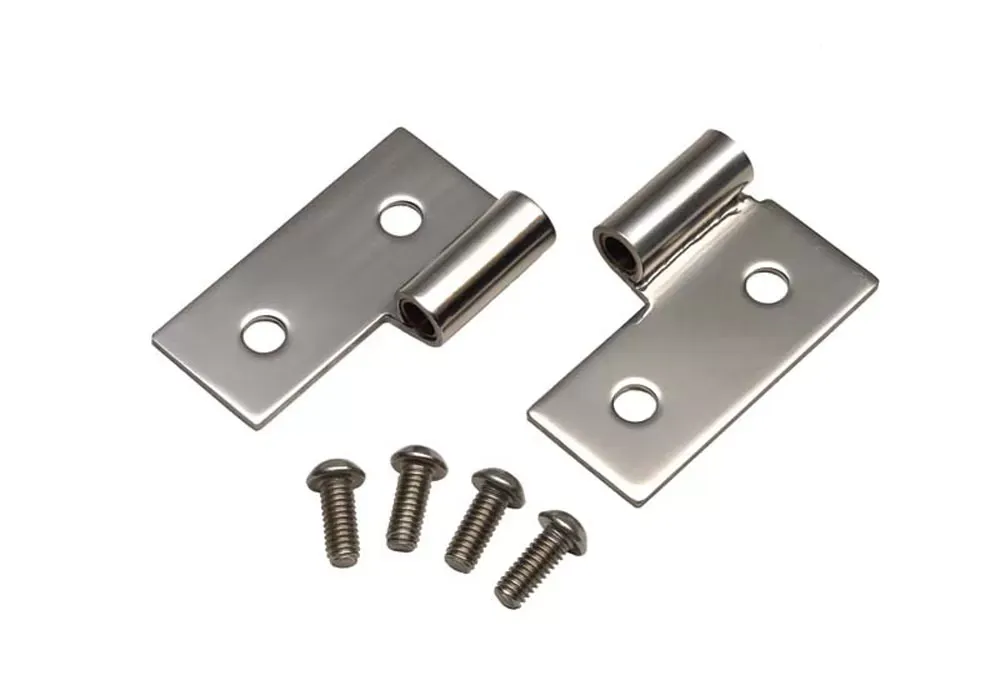 Kentrol Lower Door Hinge Pair Polished Silver Jeep CJ | YJ
