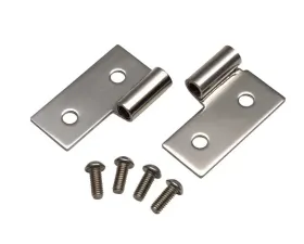 Kentrol Lower Door Hinge Pair Polished Silver for Jeep CJ YJ TJ 1976-2006