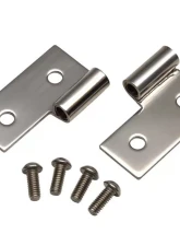 Kentrol Lower Door Hinge Pair Polished Silver for Jeep CJ YJ TJ 1976-2006                                     - 30407 - Image 7
