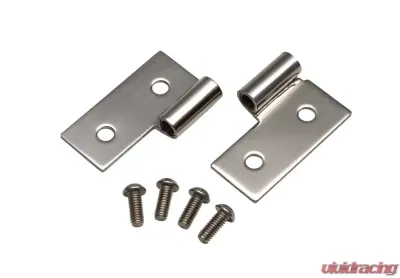 Kentrol Lower Door Hinge Pair Polished Silver for Jeep CJ YJ TJ 1976-2006 - 30407