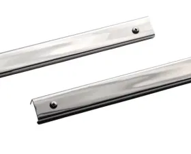 Kentrol Entry Guards Pair Polished Silver Jeep CJ5 1955-1983