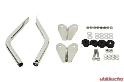 Kentrol Mirror Kit Pair Polished Silver Jeep CJ 1955-1986 - 30417