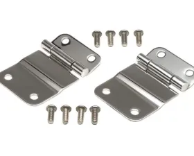 Kentrol Tailgate Hinge Pair Polished Silver Jeep CJ 1976-1986
