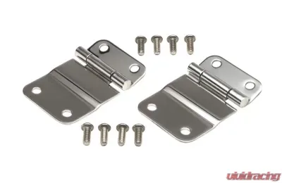 Kentrol Tailgate Hinge Pair Polished Silver Jeep CJ 1976-1986 - 30419