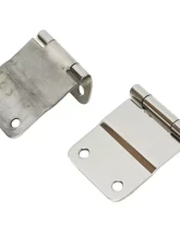 Kentrol Tailgate Hinge Pair Polished Silver Jeep CJ 1976-1986                                     - 30419 - Image 2
