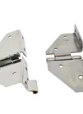 Kentrol Windshield Hinge Pair Polished Silver for Jeep CJ | YJ 1976-1995                                     - 30427 - Image 2