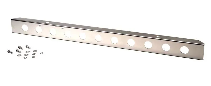 Kentrol 54" Front Bumper w/ Holes Polished Silver Jeep YJ 1987-1995 - 30436