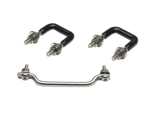 Kentrol Windshield Tie Down Kit Polished Silver for Jeep YJ 1987-1995