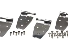 Kentrol Door Hinge Set 4 Pieces Polished Silver for Jeep YJ 1987-1995