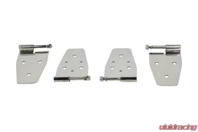 Kentrol Door Hinge Set 4 Pieces Polished Silver for Jeep YJ 1987-1995 - 30441
