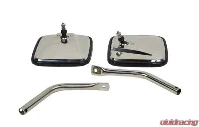 Kentrol Mirror Kit Pair Polished Silver for Jeep YJ 1987-1995 - 30445