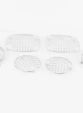 Kentrol Wire Mesh Guard Set 6 Pieces Polished Silver for Jeep CJ 1976-1986                                     - 30465 - Image 2